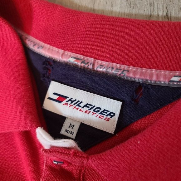 Mens Tommy Hilfiger Athletics USA Polo Shirt with Zipper Pocket - Size Medium - Picture 5 of 8